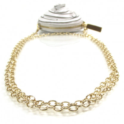 Valentino Garavani Leather Rosette Small Chain Strap Bag White 5 of 8