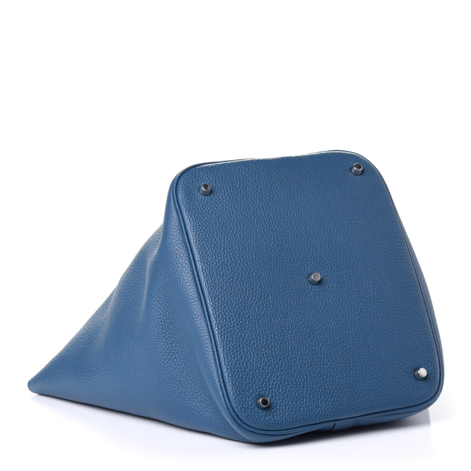 Hermes Taurillon Clemence Picotin Lock 26 GM Bleu Thalassa 3 of 4