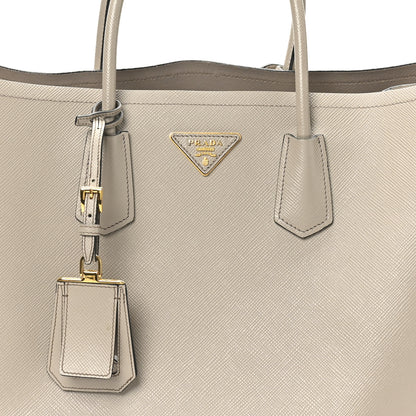 Prada Saffiano Cuir Large Double Bag Pomice 7 of 11