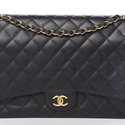 Chanel Caviar Quilted Maxi Double Flap Black 12 of 12