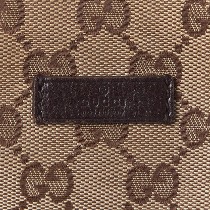 Gucci Monogram Web Medium Half Moon Hobo Dark Brown 8 of 10