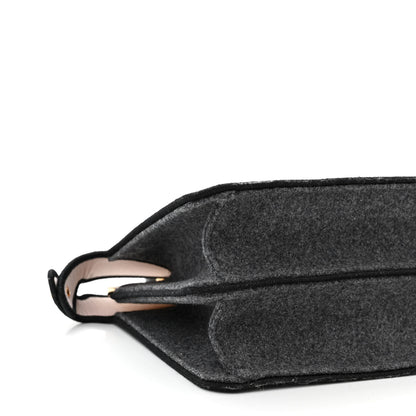 Fendi Melange Flannel Satin Threaded Edge Medium Peekaboo I SEE U East West Satchel Grigio Bois de Rose 11 of 13