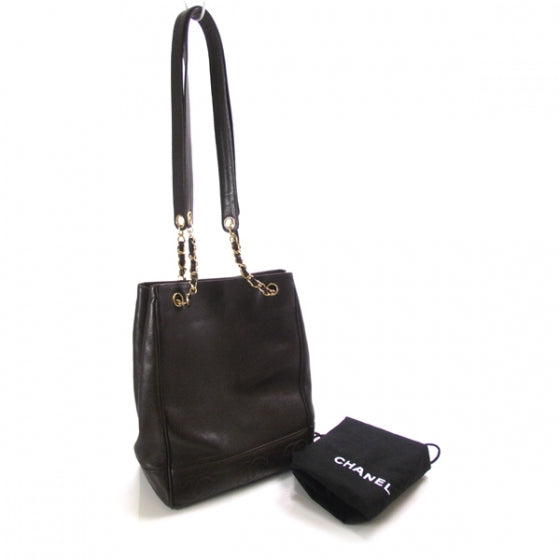 Caviar Shoulder Bag Brown