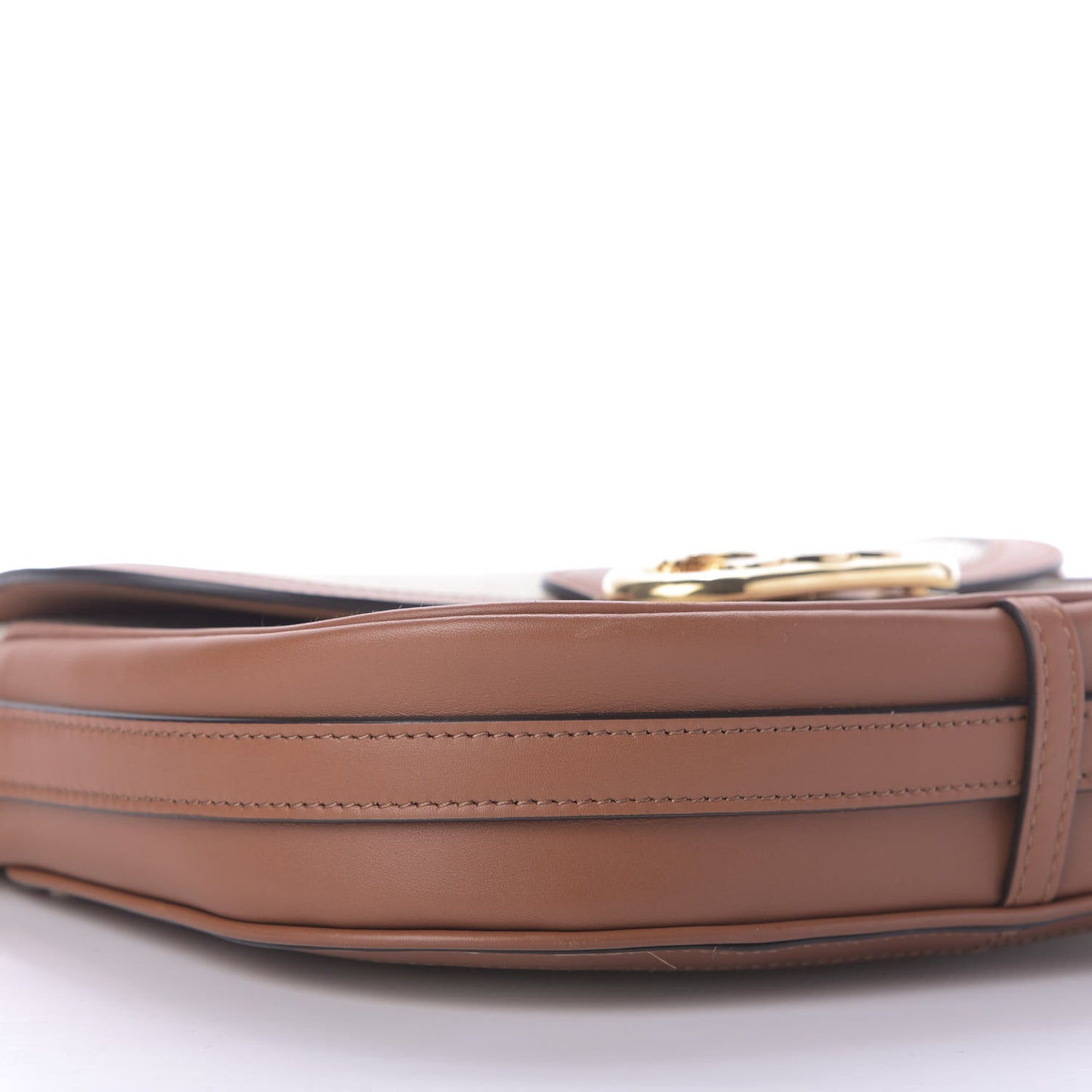Textile Natural Calfskin Medium Chain Maillon Triomphe Tan White
