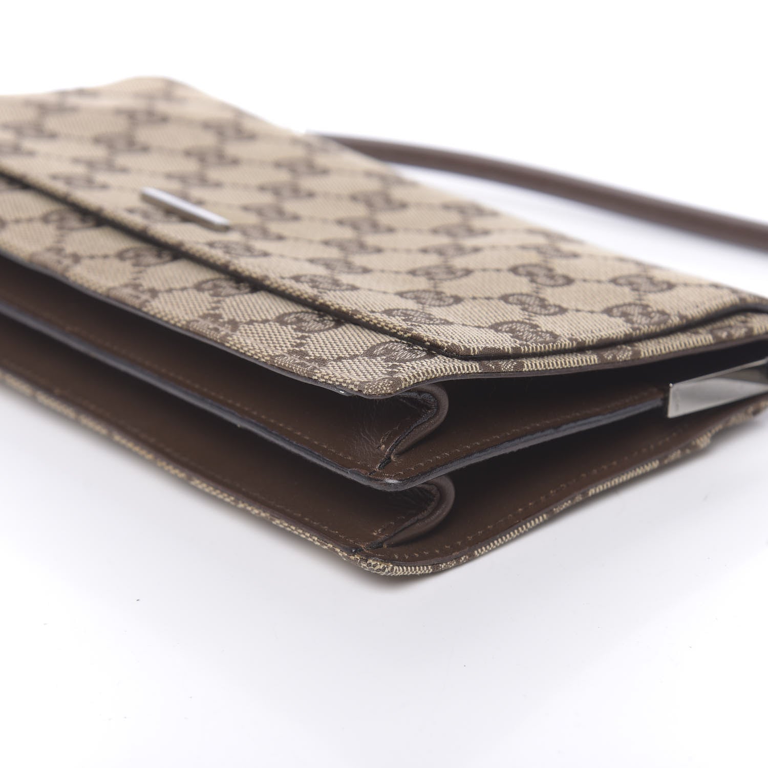 Gucci Monogram Flap Bag Brown 9 of 14