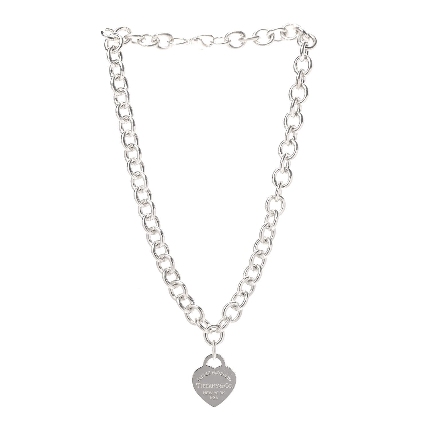 Tiffany Sterling Silver Return to Tiffany Heart Tag Pendant Necklace 3 of 6