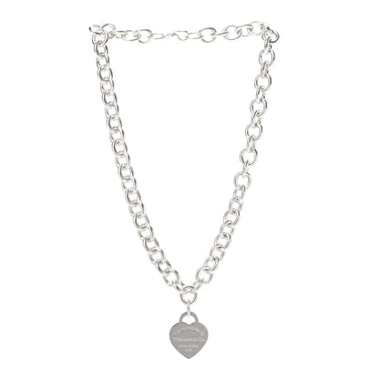 Tiffany Sterling Silver Return to Tiffany Heart Tag Pendant Necklace 3 of 6