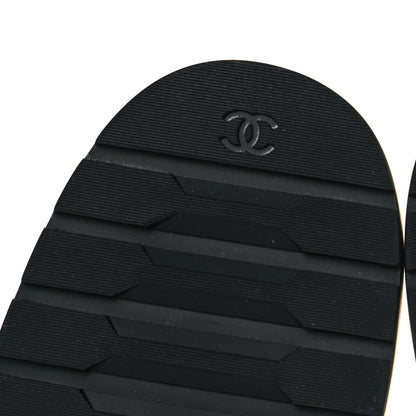 Chanel Shiny Calfskin Quilted Lace Up Combat Boots 37 Black 9 of 10