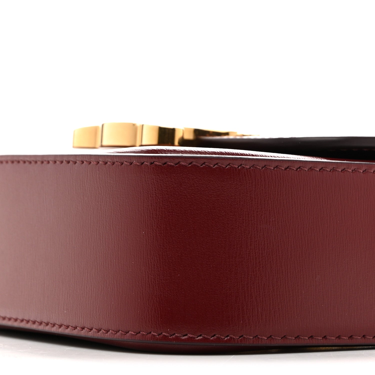 Celine Shiny Calfskin Mini Chain Claude Burgundy 10 of 11