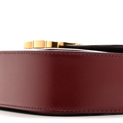 Celine Shiny Calfskin Mini Chain Claude Burgundy 10 of 11