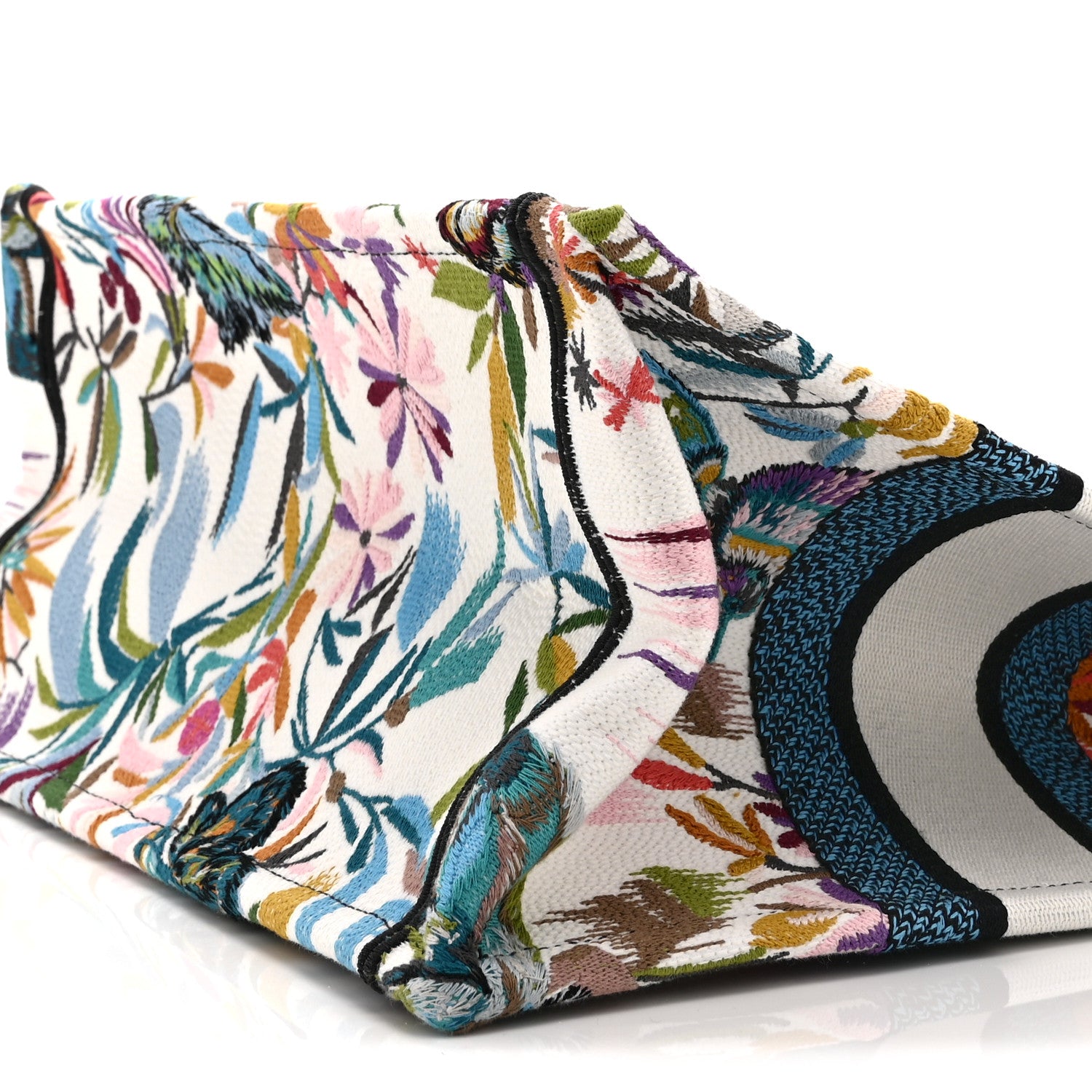 Christian Dior Canvas Embroidered Medium KJouy Fantastica Book Tote Multicolor 10 of 10