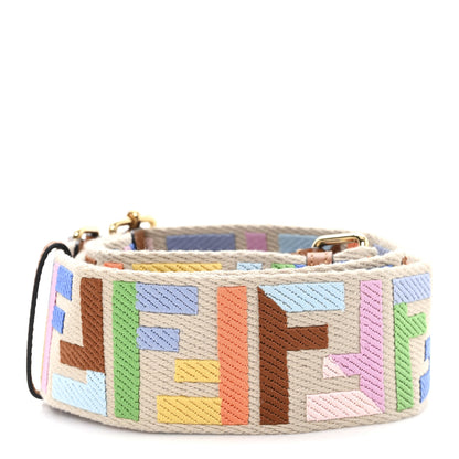 Fendi Canvas Calfskin FF 1974 Adjustable Strap You Multicolor Cuoio 2 of 4