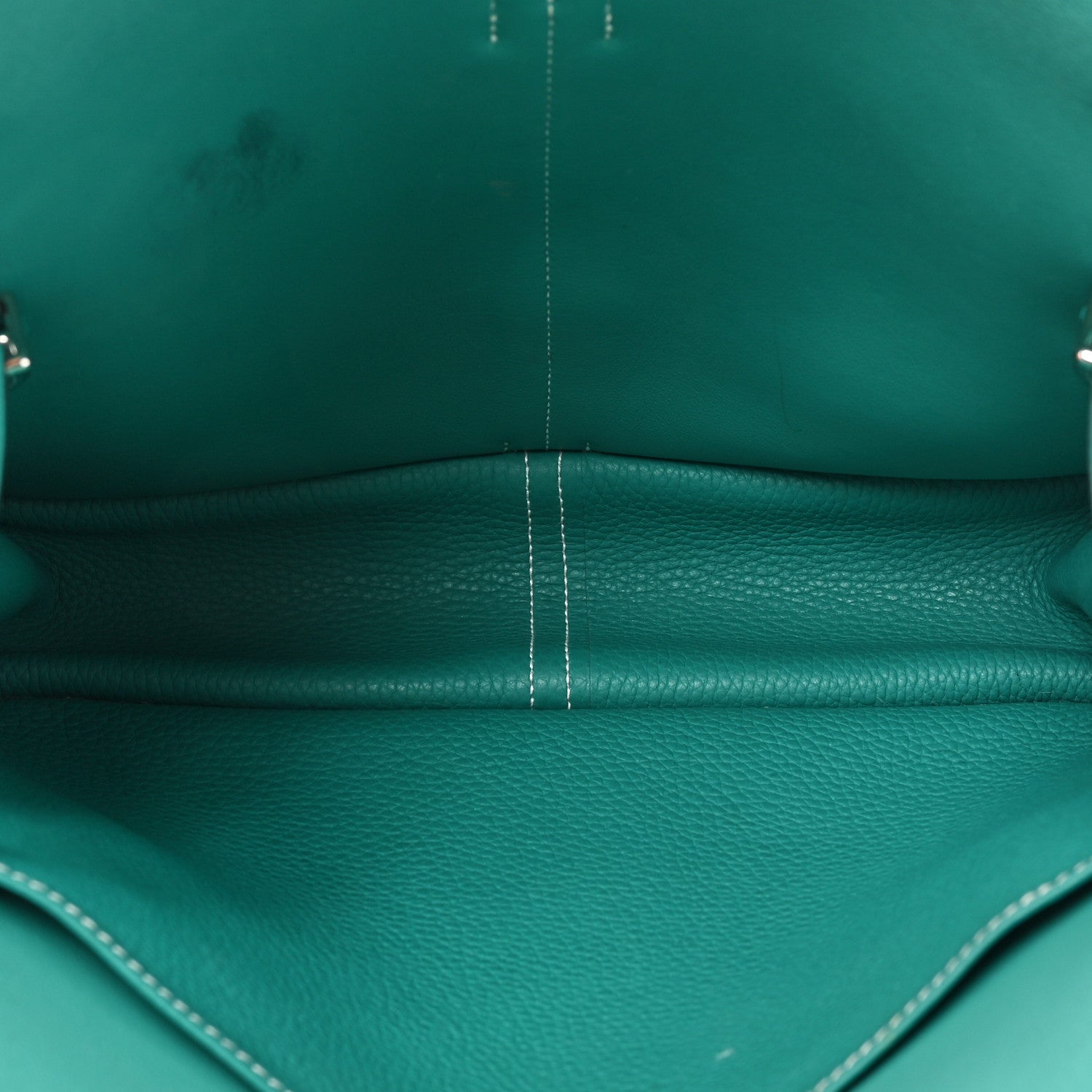 Hermes Taurillon Clemence Halzan 31 GM Vert Verone 5 of 11