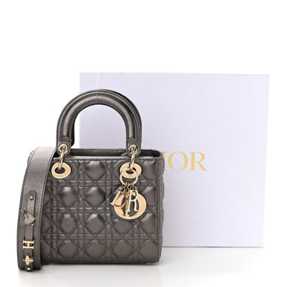 Christian Dior Lambskin Cannage Small My ABCDior Lady Dior Metallic Grey 20 of 20