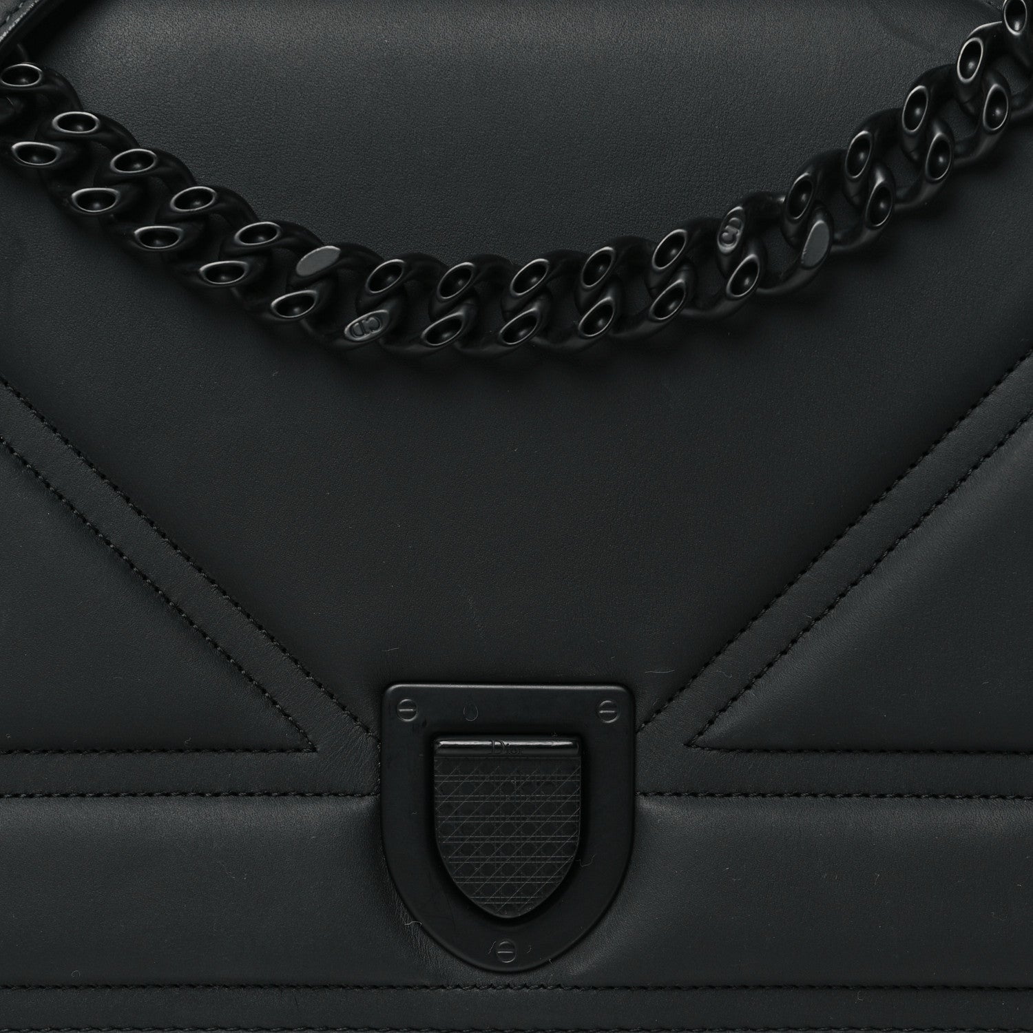 Christian Dior Ultra Matte Calfskin Studded Medium Diorama Flap Bag Black 8 of 11