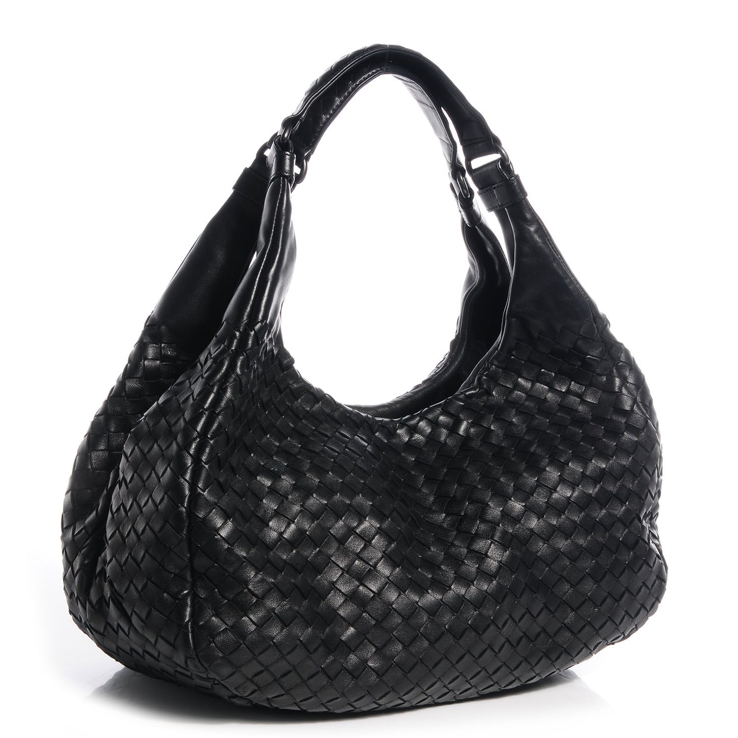Nappa Intrecciato Medium Campana Nero Black