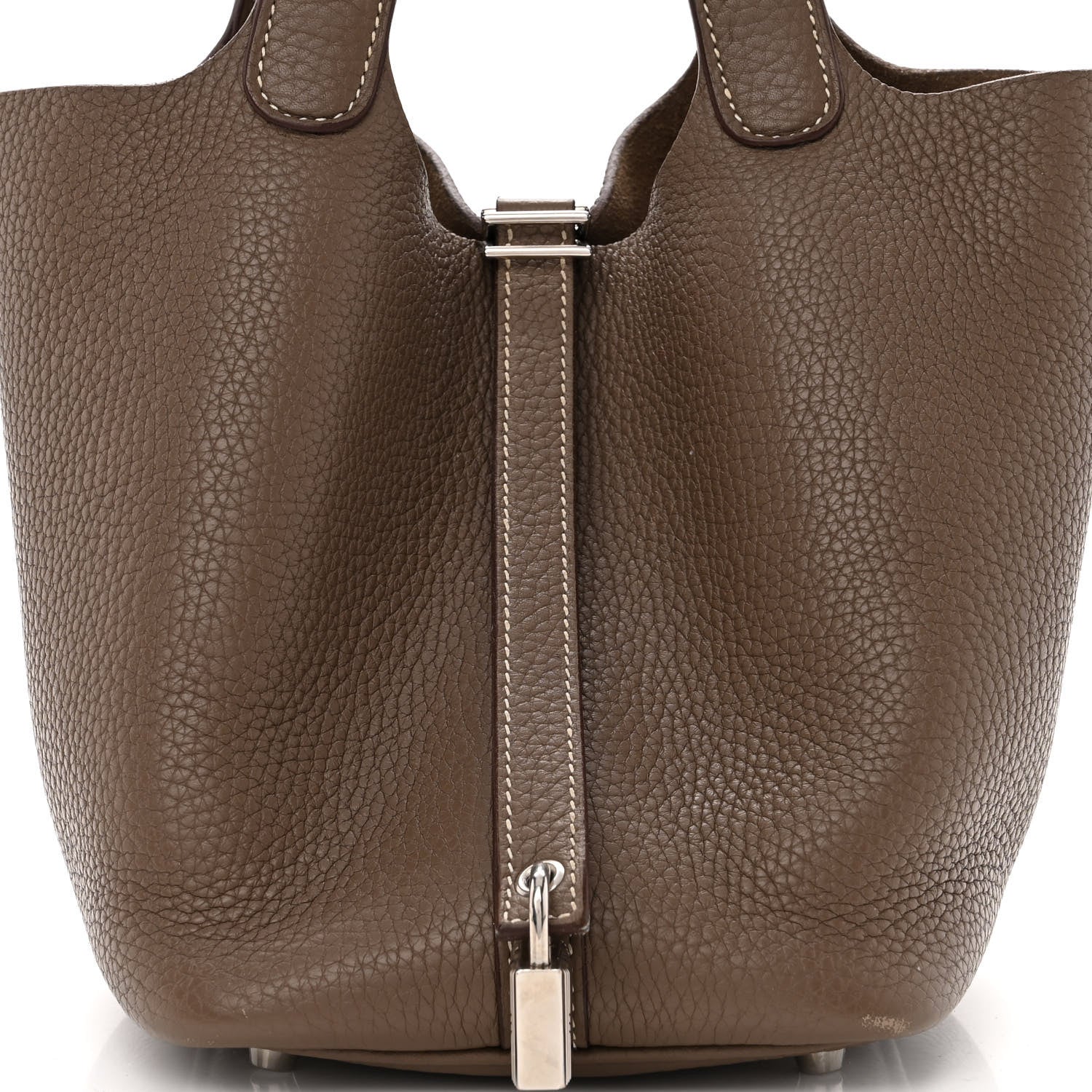 Hermes Taurillon Clemence Picotin Lock 18 PM Etoupe 8 of 12