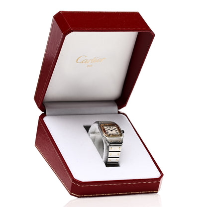 Cartier Stainless Steel 18K Yellow Gold 24mm Santos De Cartier Galbee Quartz Watch 5 of 5