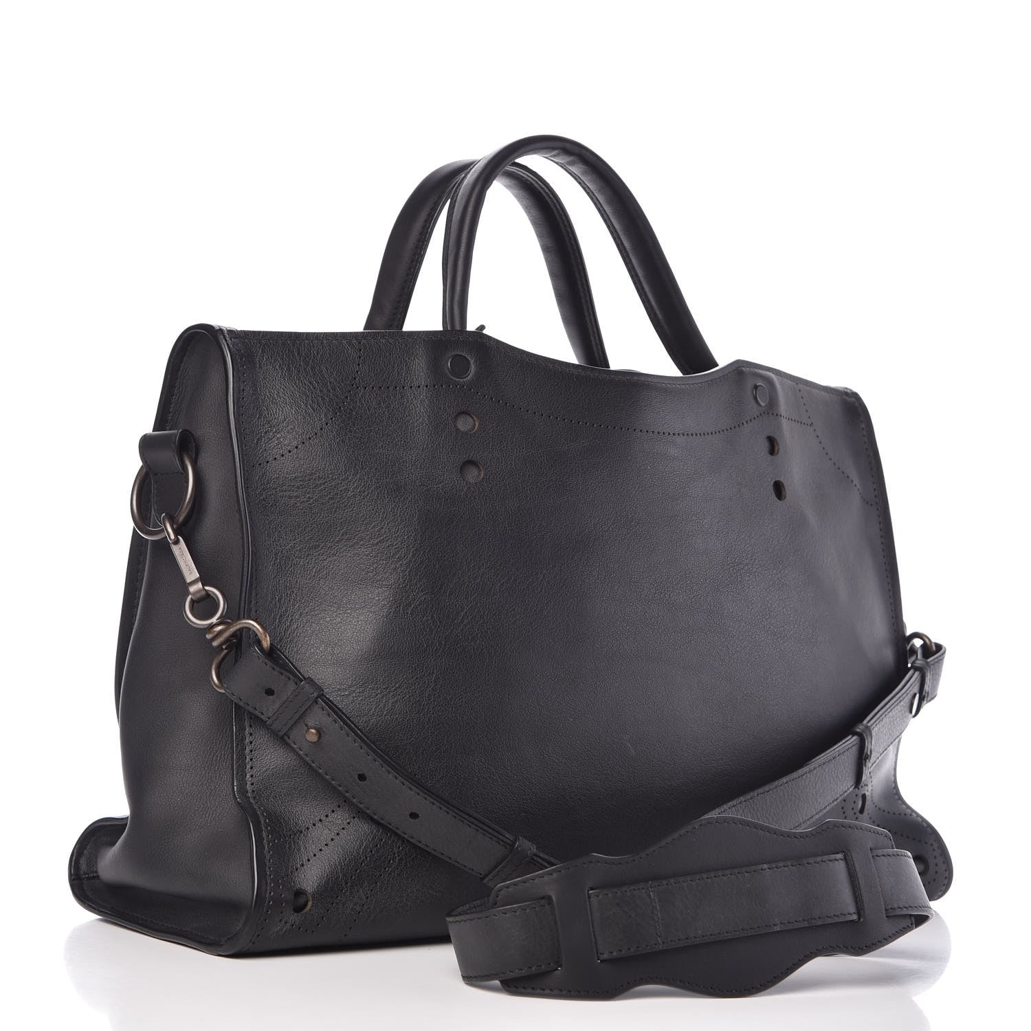 Balenciaga Veau Soyeux Perforated Blackout Hardware City Black 4 of 10