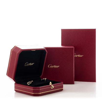 Cartier 18K Pink Yellow White Gold Diamond Trinity Drop Earrings 5 of 5
