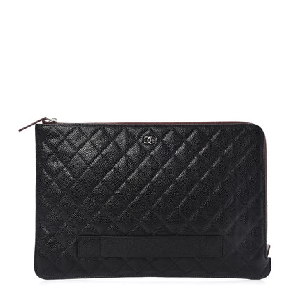 Chanel Caviar Quilted Large Slide Pouch Black 1 of 7