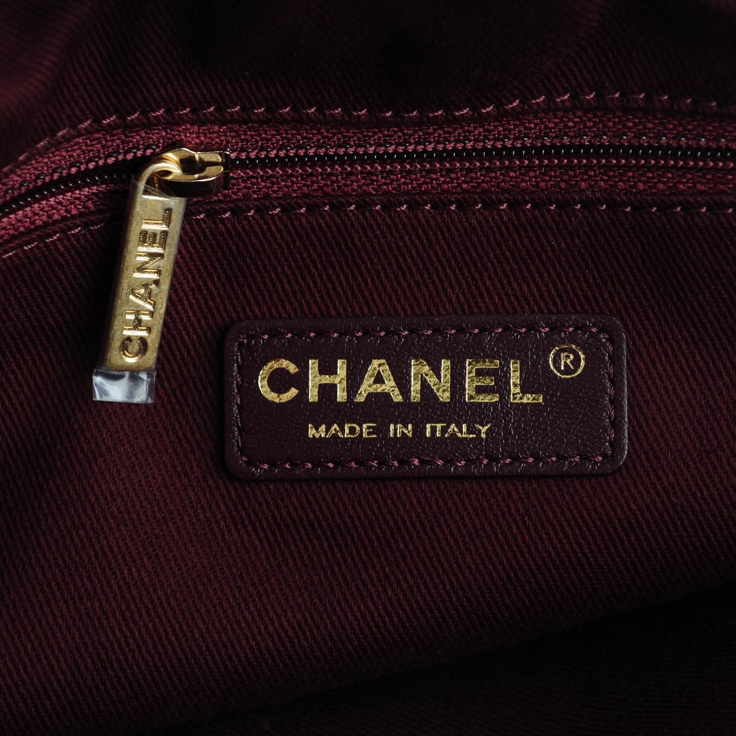 Calfskin Quilted Large Soft Elegance Tote Burgundy