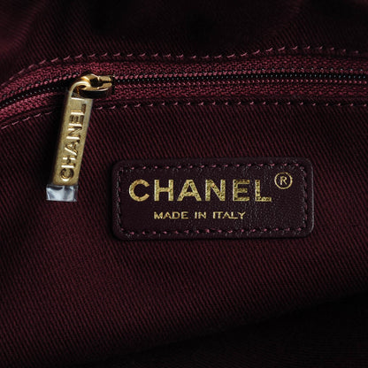 Chanel Calfskin Quilted Large Soft Elegance Tote Burgundy 6 of 7