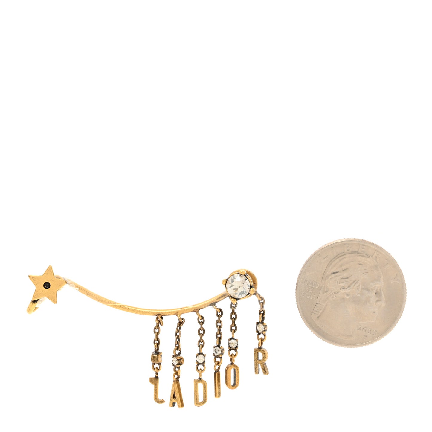 Crystal J'Adior Star Ear Cuff Gold White