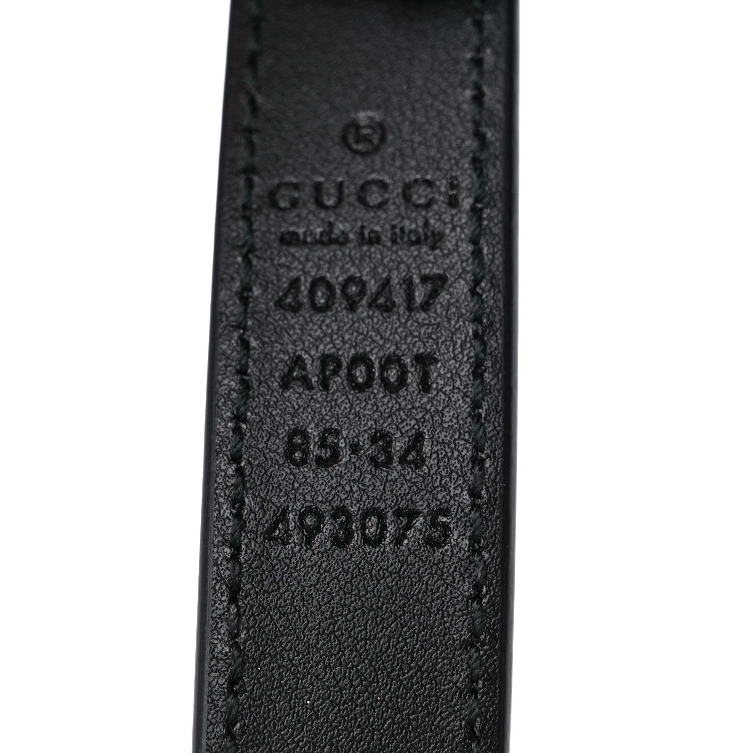 Gucci Calfskin Double G 20mm Belt 85 34 Black 3 of 5