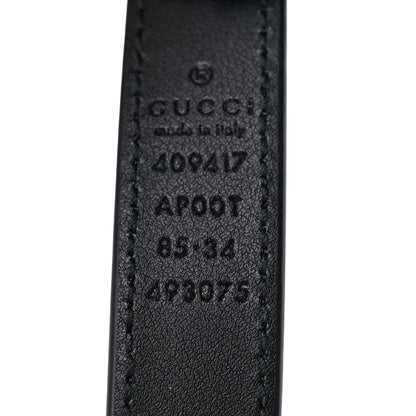 Gucci Calfskin Double G 20mm Belt 85 34 Black 3 of 5
