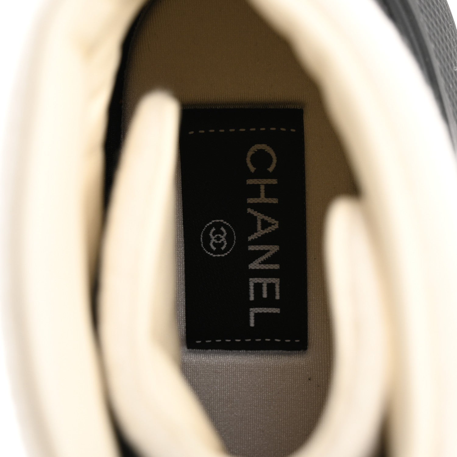 Chanel Wool Suede Calfskin Nylon CC Lace Up Ankle Snow Boots 39.5 Ivory Black 7 of 9