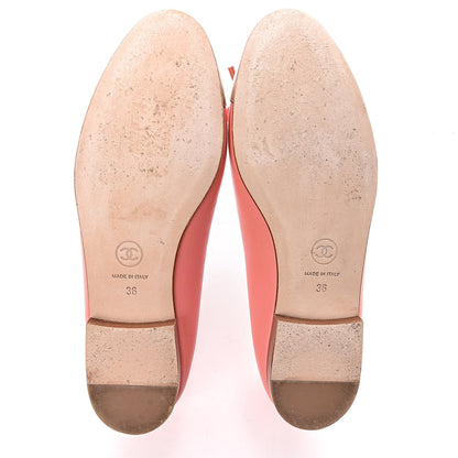 Chanel Calfskin Cap Toe Ballerina Flats 36 Pink 5 of 12