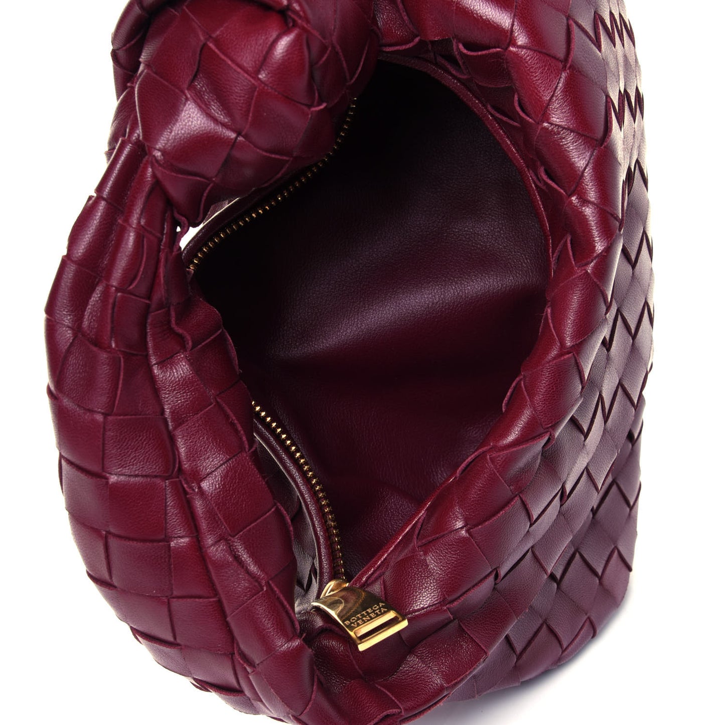 Nappa Intrecciato Mini Jodie Burgundy