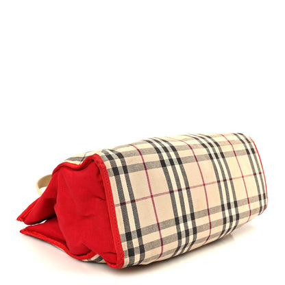 Burberry Vintage Check Tote Red 4 of 12