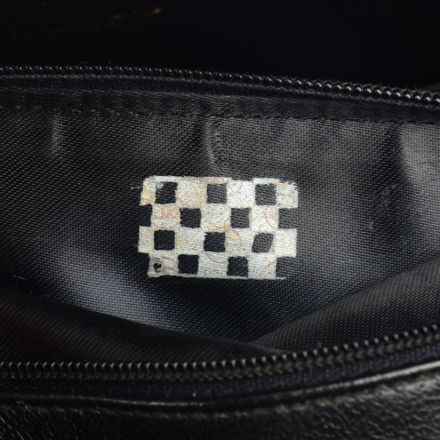 Lambskin Quilted Tassel Camera Case Black