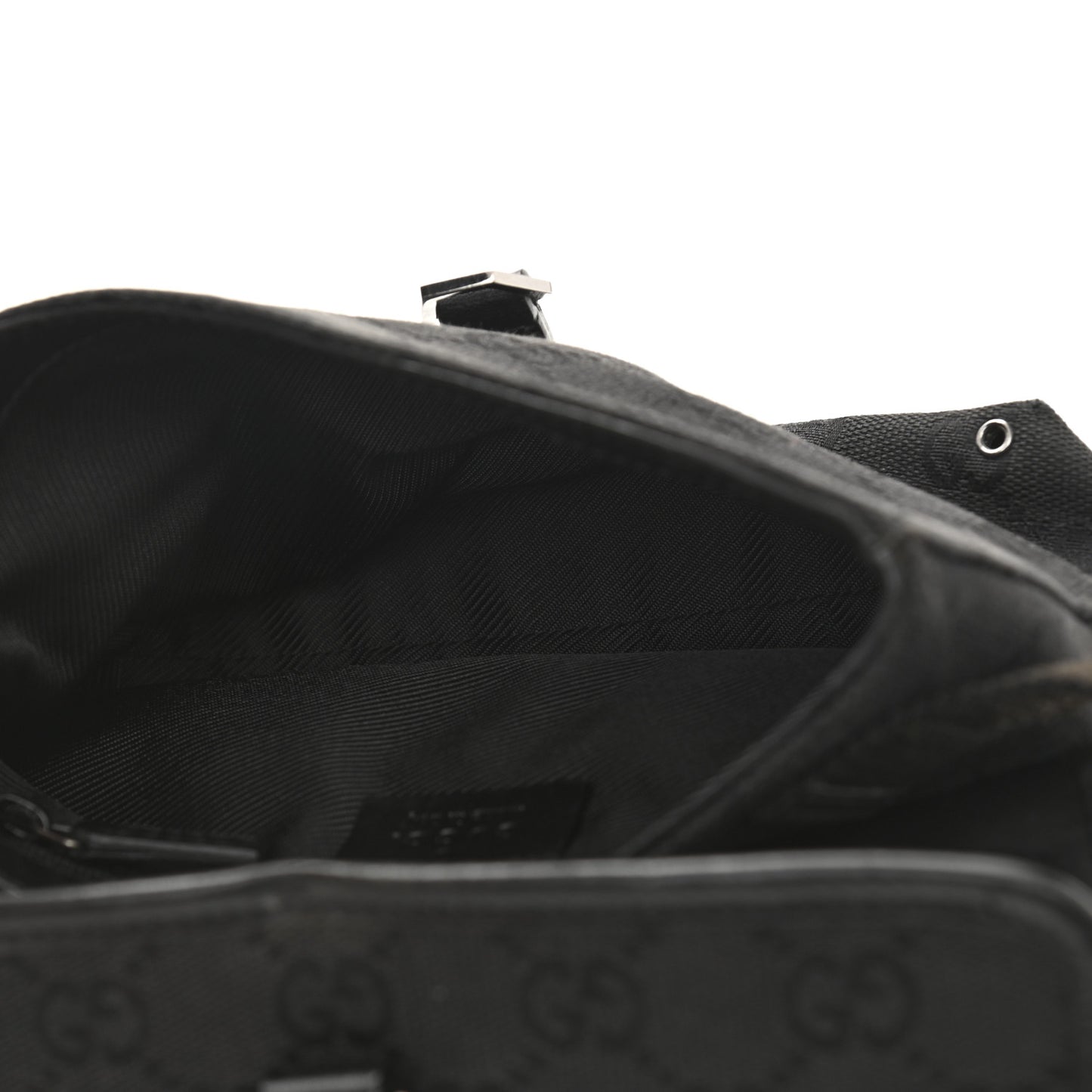 GG Monogram Web Flight Belt Bag Black