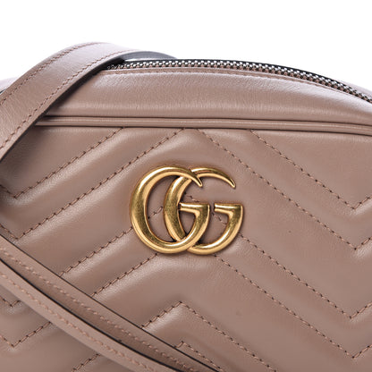 Gucci Calfskin Matelasse Mini GG Marmont Chain Shoulder Bag Nude 8 of 11