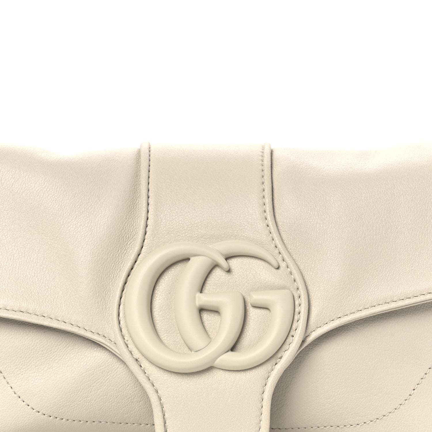 Gucci Goatskin Small GG Monochrome Aphrodite Shoulder Bag Mystic White 8 of 12