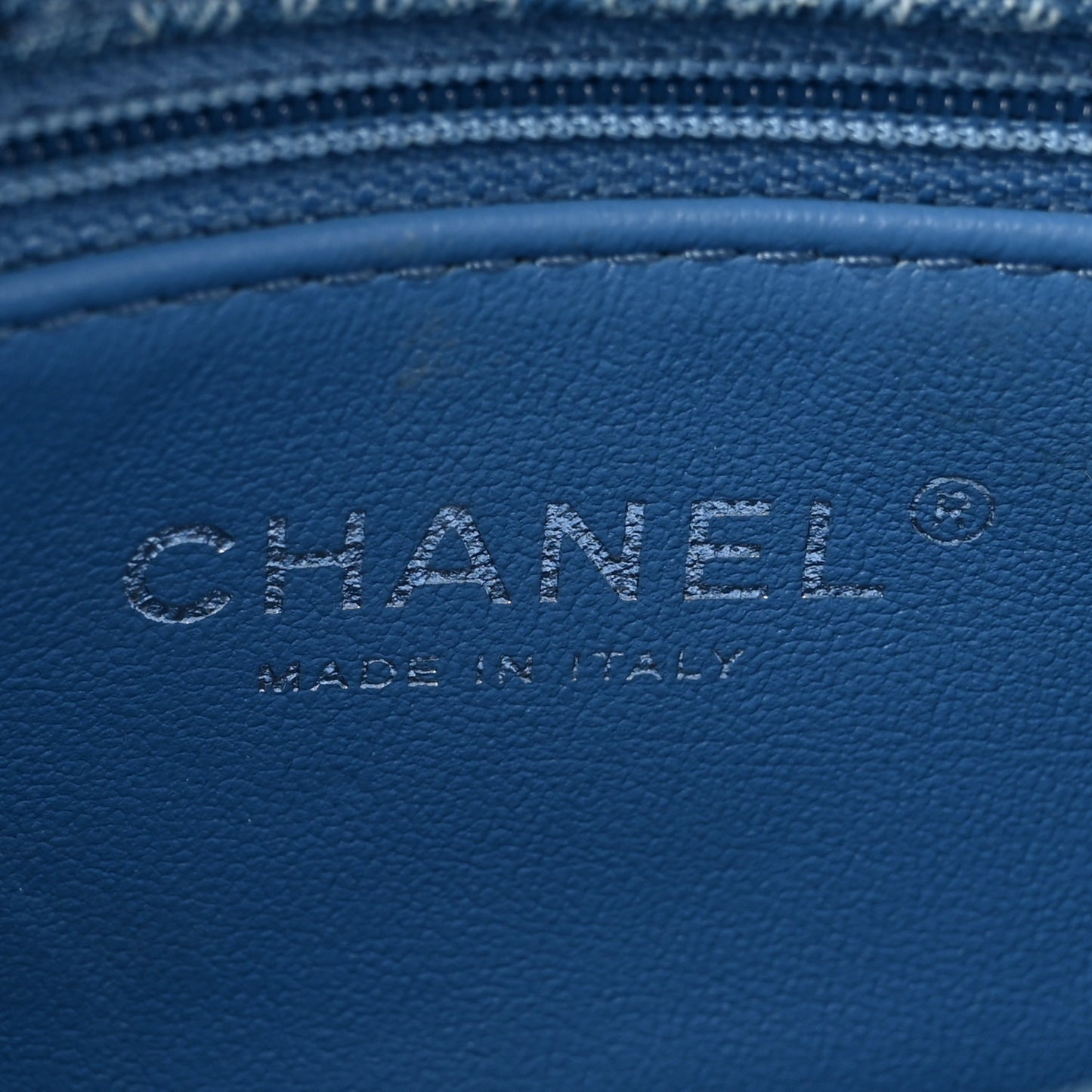 Denim Quilted Mini Camellia Sweetheart Flap Blue