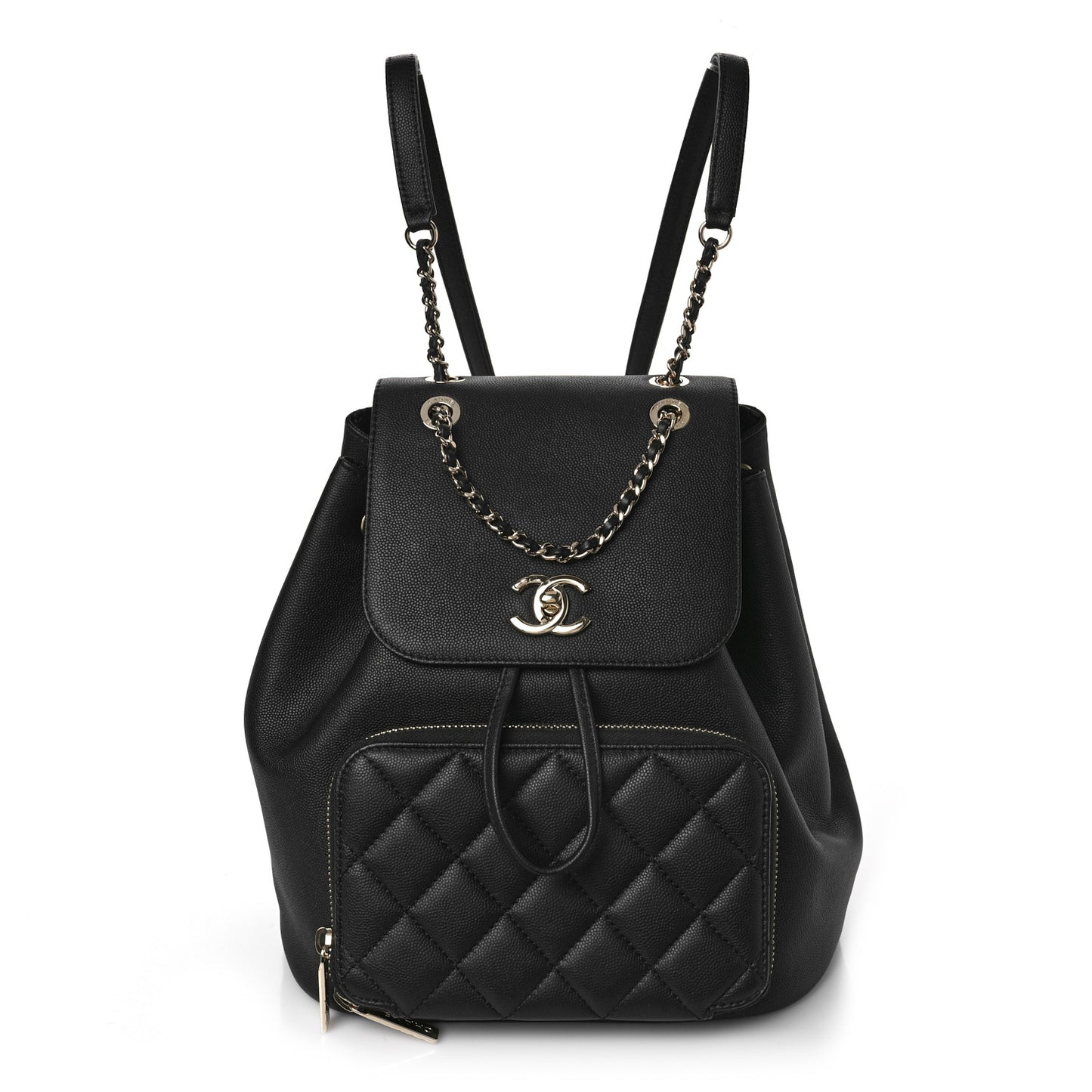 Caviar Quilted Business Affinity Backpack Black