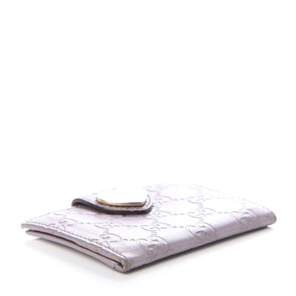 Gucci Metallic Guccissima Heart Travel Wallet Lavender 4 of 6