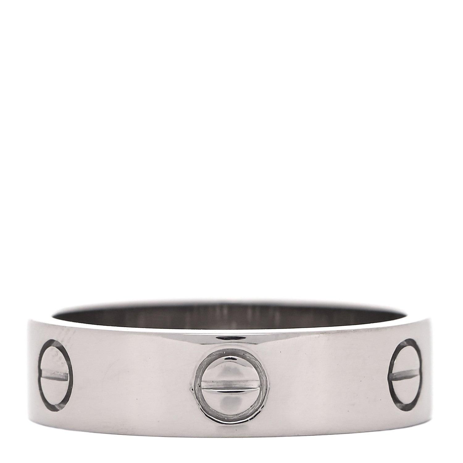 Cartier 18K White Gold 6mm LOVE Ring 63 10.25 1 of 4