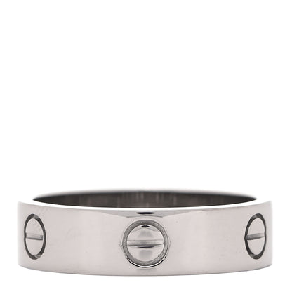 Cartier 18K White Gold 6mm LOVE Ring 63 10.25 1 of 4
