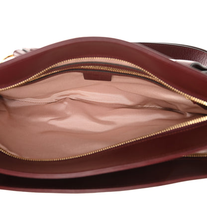Gucci Vitello Palmellato Lux Large Arli Top Handle Bag Vintage Bordeaux 5 of 12