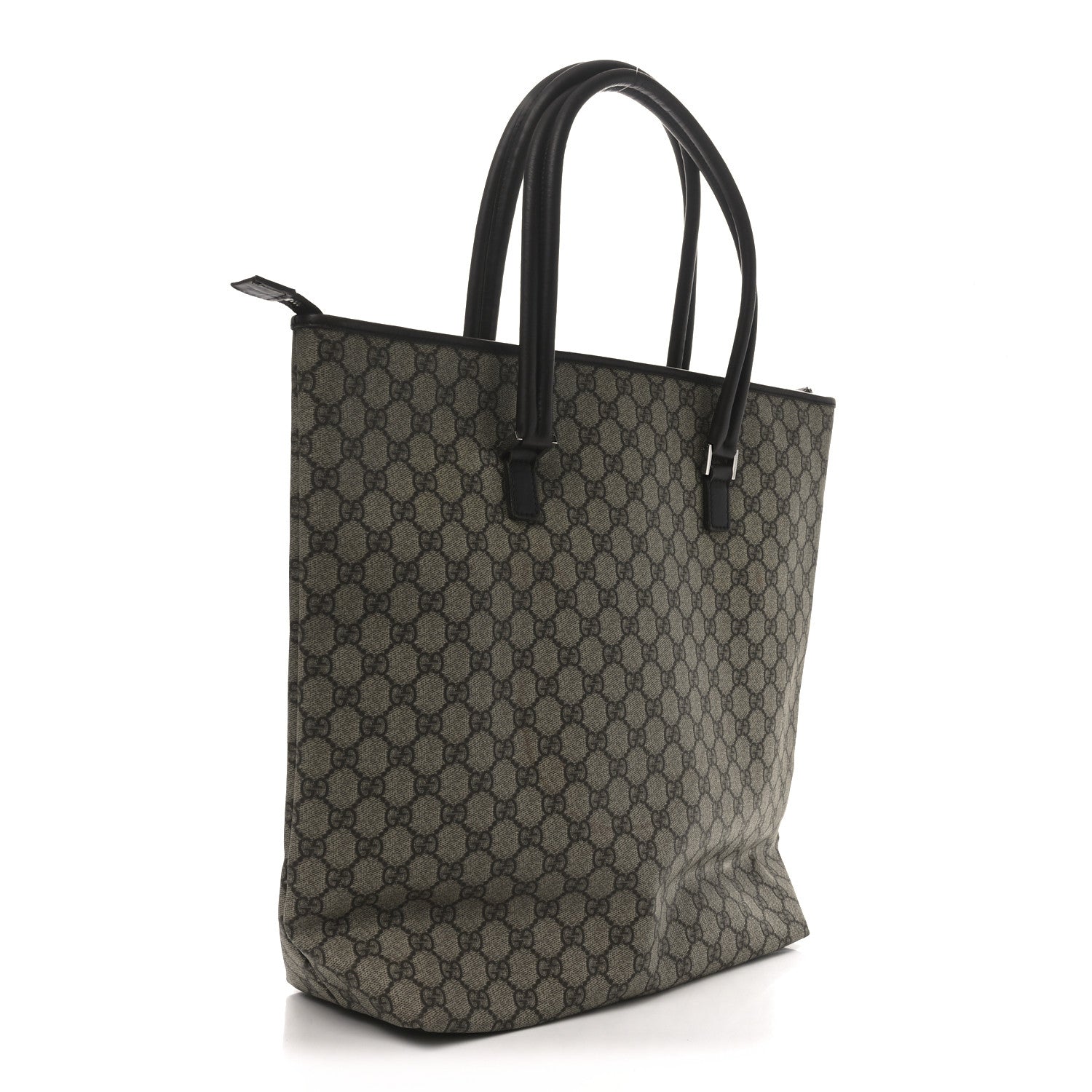 Gucci GG Supreme Monogram Vertical Front Pocket Shopping Tote Brown 3 of 9