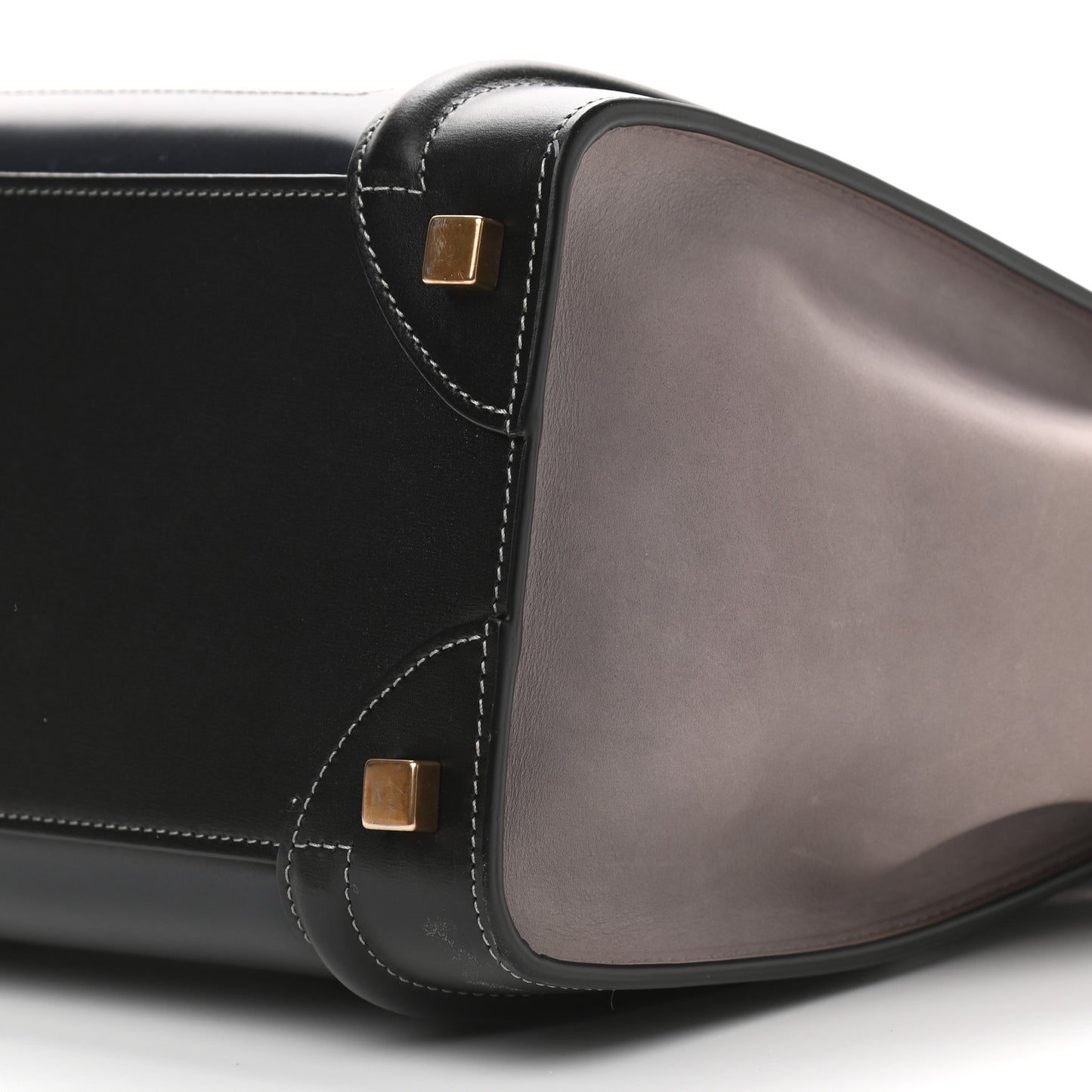 Glazed Calfskin Micro Tri-Color Luggage Dark Blue