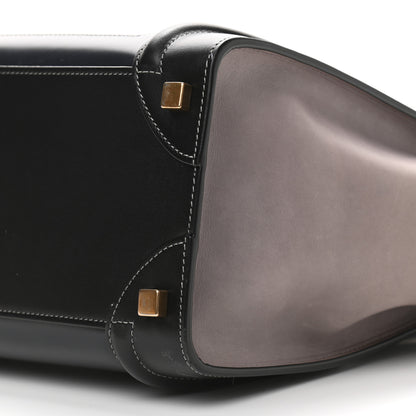 Celine Glazed Calfskin Micro Tri-Color Luggage Dark Blue 9 of 10