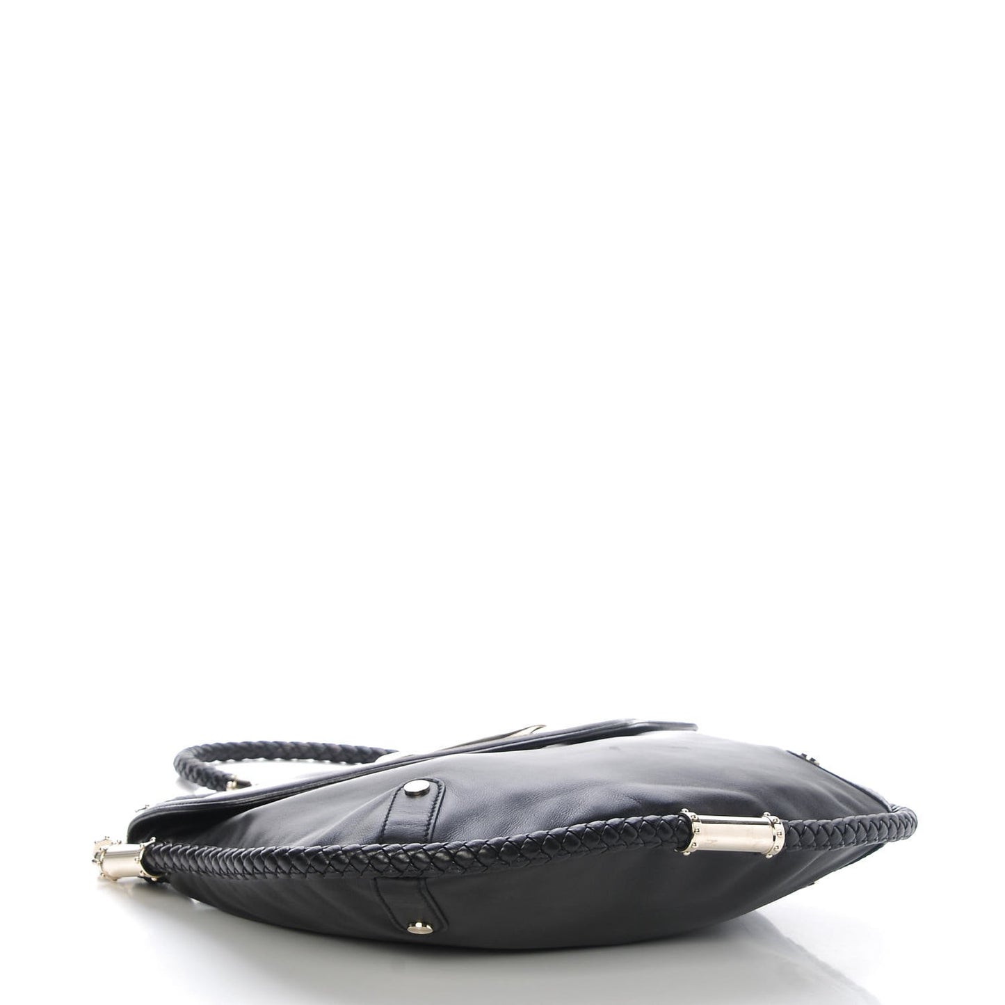 Calfskin Medium Britt Tassel Shoulder Bag Black