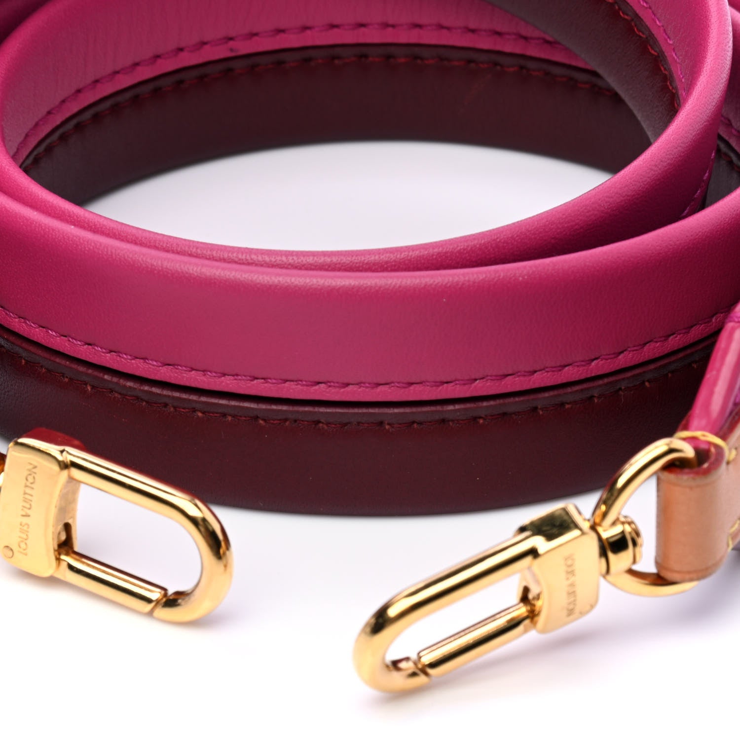 Louis Vuitton Calfskin Cluny BB Shoulder Strap Bordeaux Fuchsia 4 of 5