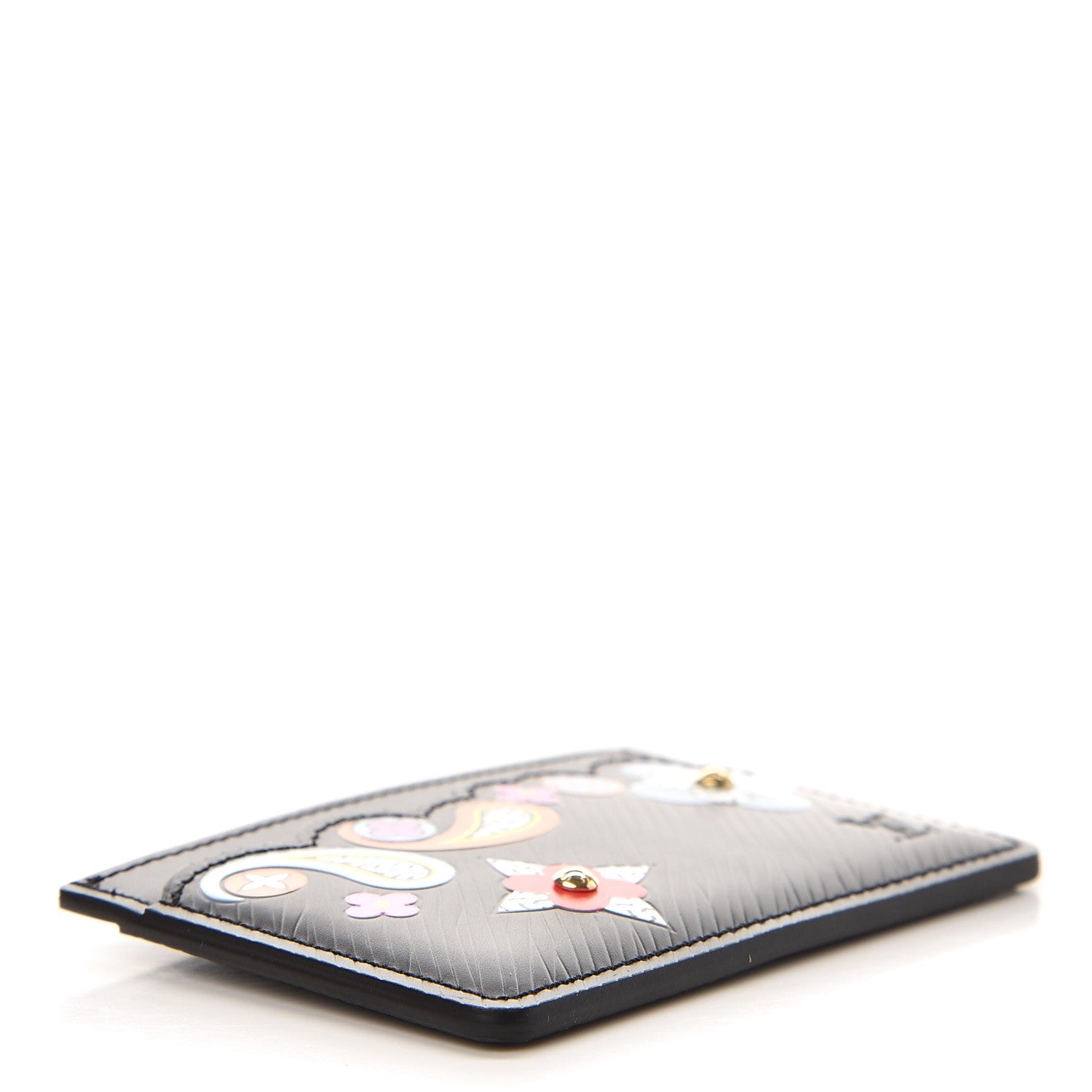 Louis Vuitton Epi Flower Remix Card Holder Black 4 of 7